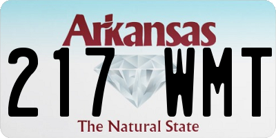 AR license plate 217WMT
