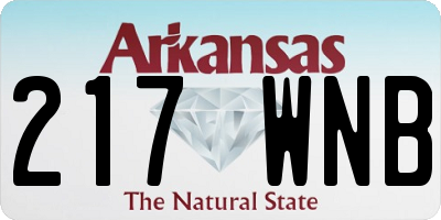 AR license plate 217WNB