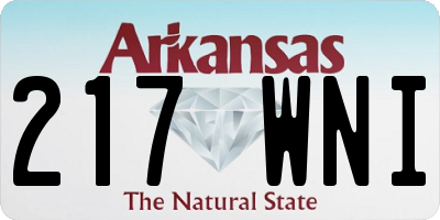 AR license plate 217WNI