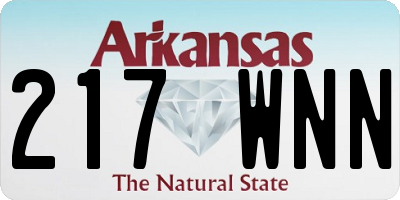AR license plate 217WNN