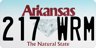 AR license plate 217WRM