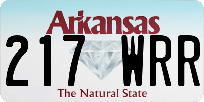 AR license plate 217WRR
