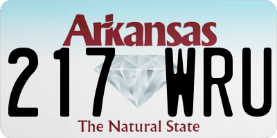 AR license plate 217WRU