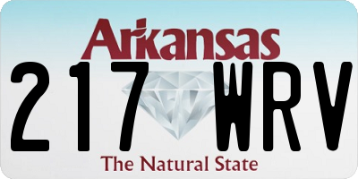 AR license plate 217WRV