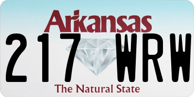 AR license plate 217WRW