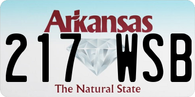 AR license plate 217WSB