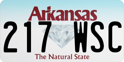 AR license plate 217WSC