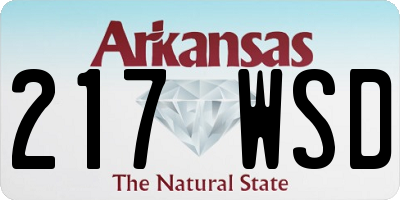 AR license plate 217WSD