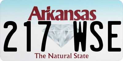 AR license plate 217WSE