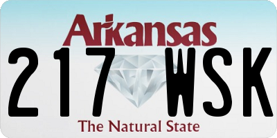 AR license plate 217WSK