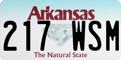 AR license plate 217WSM