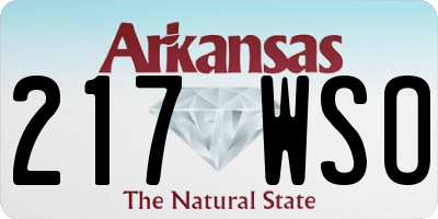 AR license plate 217WSO