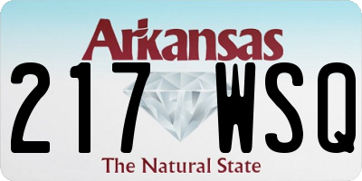 AR license plate 217WSQ