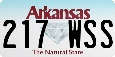 AR license plate 217WSS