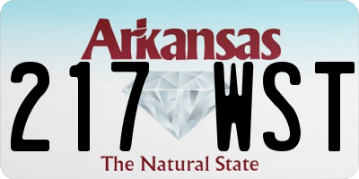 AR license plate 217WST