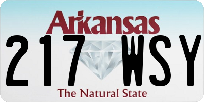 AR license plate 217WSY