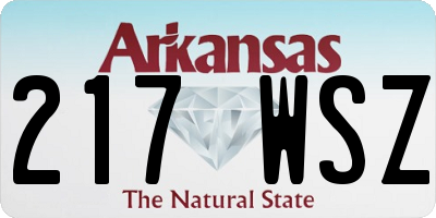 AR license plate 217WSZ