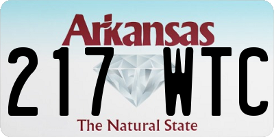 AR license plate 217WTC