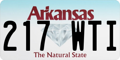 AR license plate 217WTI