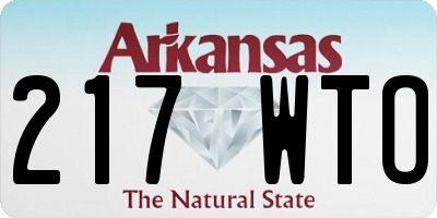 AR license plate 217WTO