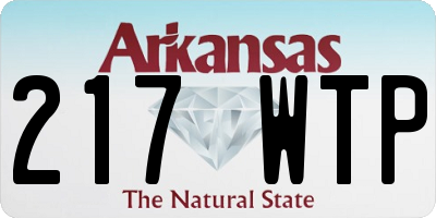 AR license plate 217WTP
