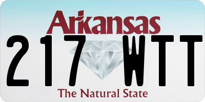 AR license plate 217WTT