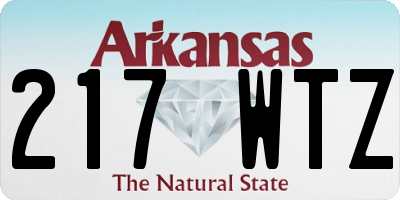 AR license plate 217WTZ