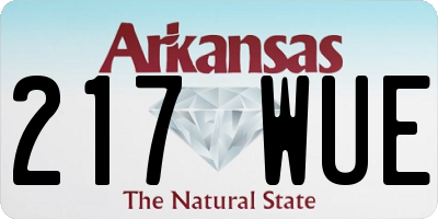 AR license plate 217WUE