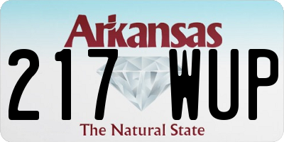 AR license plate 217WUP