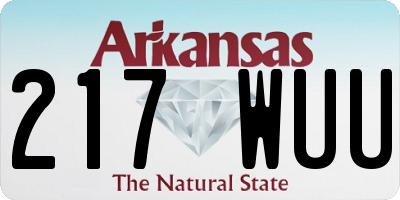 AR license plate 217WUU