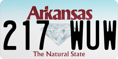 AR license plate 217WUW