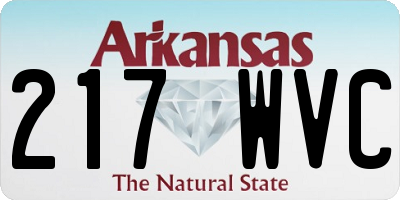 AR license plate 217WVC