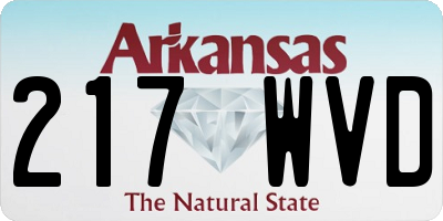 AR license plate 217WVD