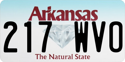 AR license plate 217WVO