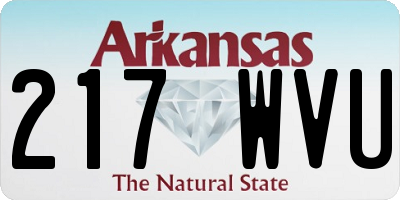 AR license plate 217WVU