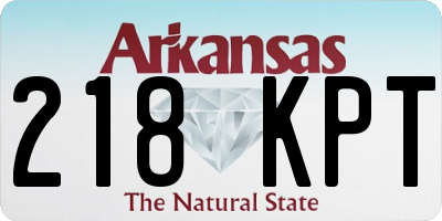 AR license plate 218KPT