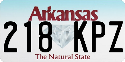 AR license plate 218KPZ
