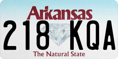 AR license plate 218KQA