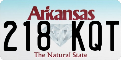 AR license plate 218KQT