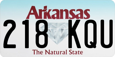AR license plate 218KQU