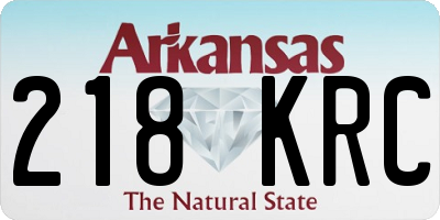 AR license plate 218KRC