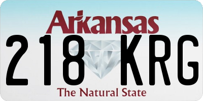 AR license plate 218KRG