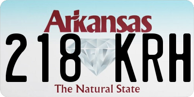 AR license plate 218KRH
