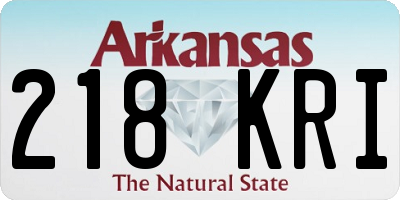 AR license plate 218KRI