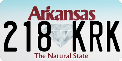 AR license plate 218KRK