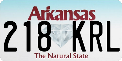 AR license plate 218KRL