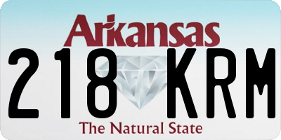 AR license plate 218KRM