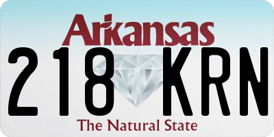 AR license plate 218KRN