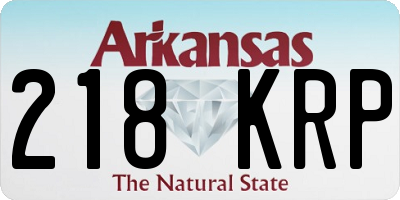 AR license plate 218KRP