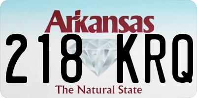 AR license plate 218KRQ